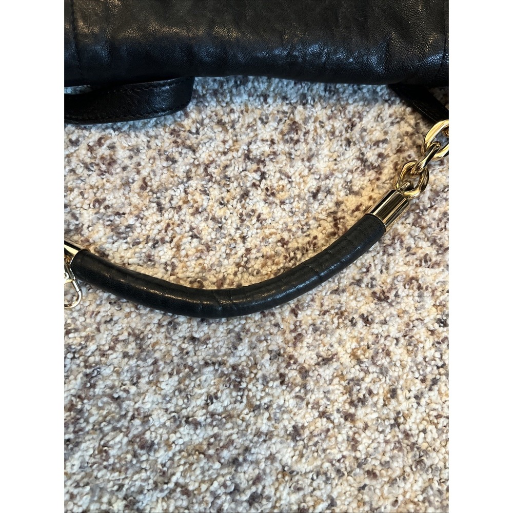 Vintage Michael Kors Leather Crossbody Bag Black Large Pockets Adjusting Strap - Picture 9 of 13